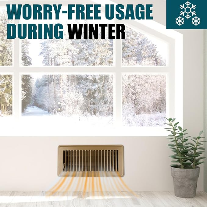 VOISEN Floor Register 4x10, 10 Pack Brown Floor Register Vents, Heavy Duty - Image 7