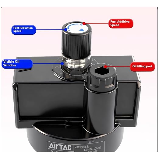 Compressed Air Line Lubricator Airtac BL2000-C 1/4'' NPT 0-145 Psi Oil - Image 3