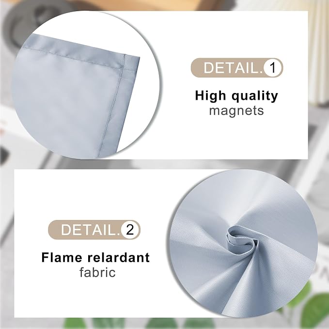 4 Pcs 1 x 4 ft Magnetic Fluorescent Light Covers Fabric Ceiling Light Filter - Image 3