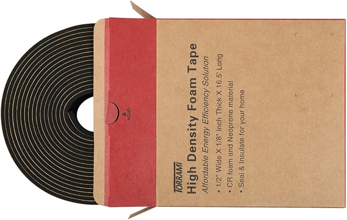 Foam Weather Stripping for Doors and Windows 1/2 inch W x 1/8 inch T, Adhesive - Image 7