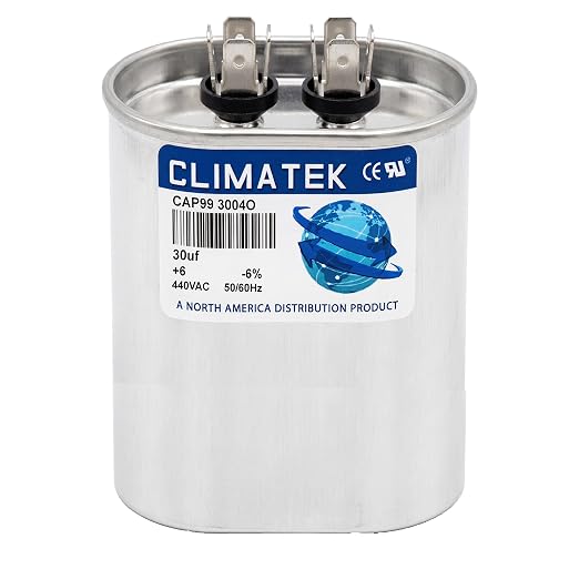 ClimaTek 30 MFD 370/440 Volt VAC Run Oval Capacitor CAP99-3004O by ClimaTek