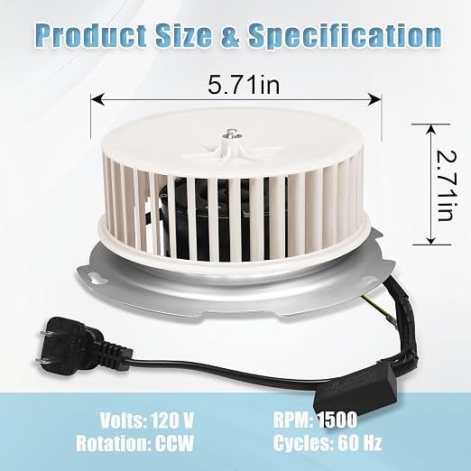 Upgraded 8832NA Blower Motor 84757 JA2B099N Bathroom Fan Motor Replace 8832NA A - Image 3