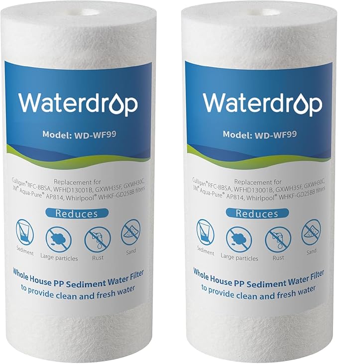 Waterdrop Whole House Sediment Water Filter, Replacement by Waterdrop