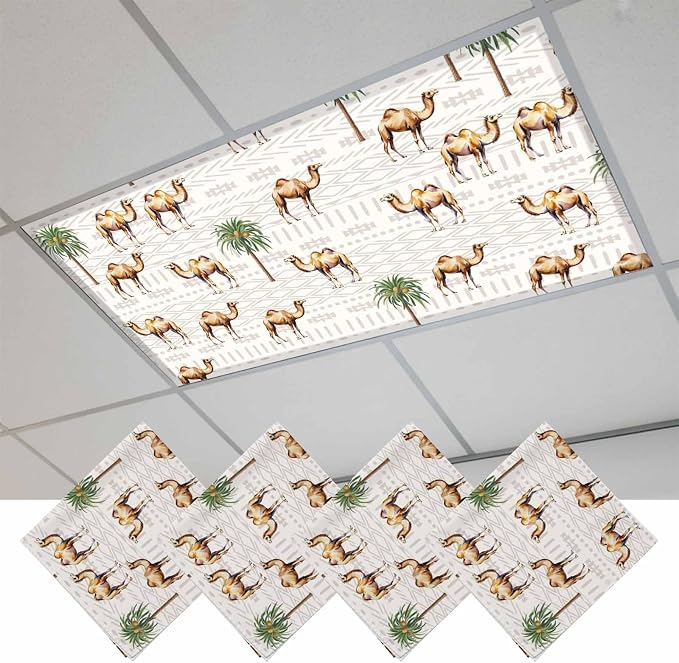 Fluorescent Light Covers for Ceiling Lights Desert Camel Magnetic Light Filters by Home+L6