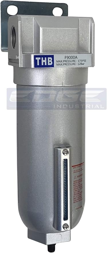 HEAVY DUTY INDUSTRIAL RATED HIGH FLOW PARTICULATE FILTER, IN-LINE WATER TRAP by THB