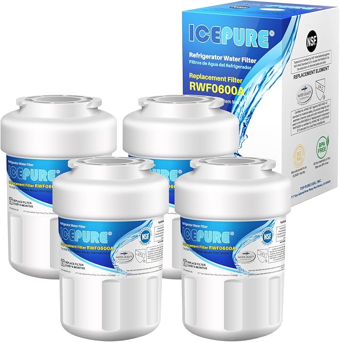 ICEPURE RWF0600A Replacement for GE MWF, 197D6321P006, HDX FMG-1, GSE25GSHECSS by ICEPURE