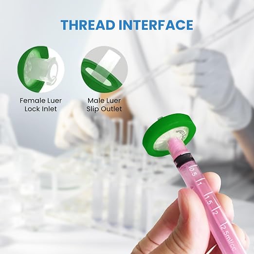 PES Membrane Syringe Filter 25mm Diameter 0.22um Pore Size Syringe Lab Filter - Image 4