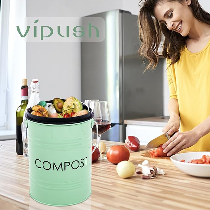 Vipush Compost Bin Kitchen Countertop Composter - Image 7