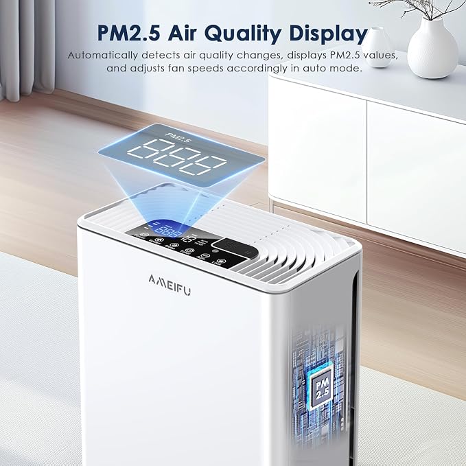 AMEIFU Air Purifiers for Home, Dorm & Large Room up to 2300sq.ft, H13 True HEPA - Image 7