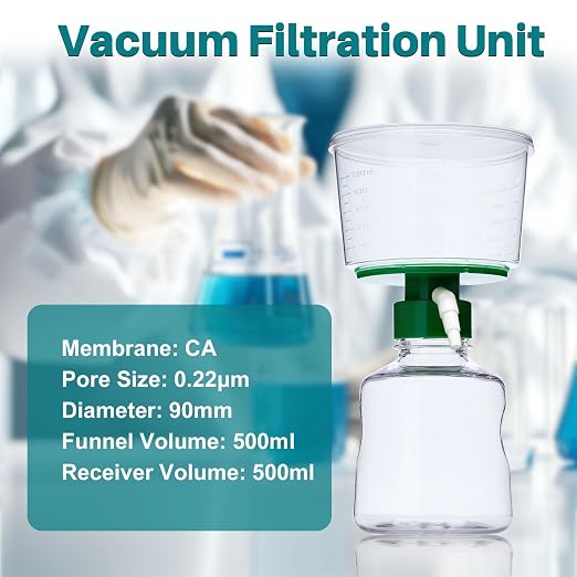 500ml Vacuum Filtration System, Disposable Sterile Vacuum Filter Units - Image 3