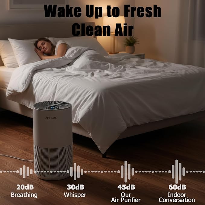AIRPLUS Air Purifier for Home Bedroom, Covers Up to 1733 ft² by 38W High Torque - Image 3