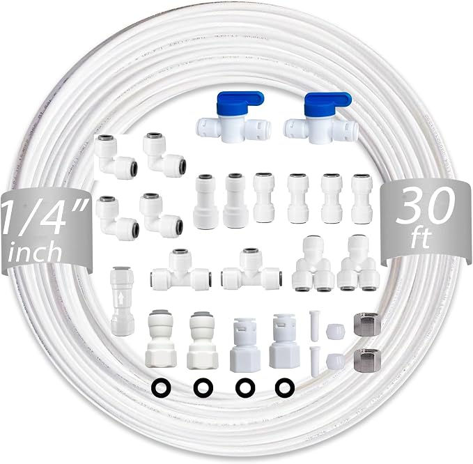 NSF 1/4" inch Water Line Tubing and Push to Connect Fittings by Unknown