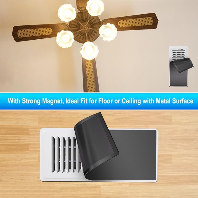 Magnetic Floor Register Vent Covers, 5.5 x 12 Inch Superior Hold Vent Covers - Image 4