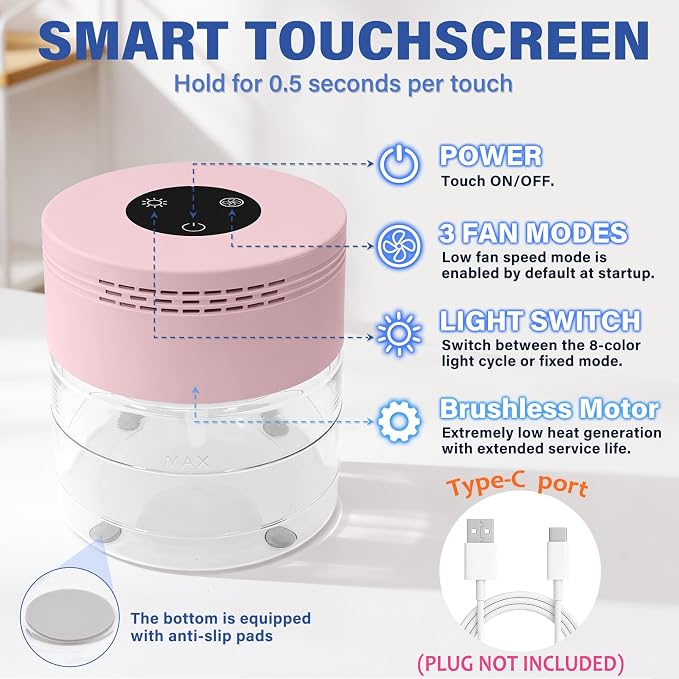 Water Air Purifiers for Home, Air Washer Purifier & Essential Oil Diffuser for - Image 4