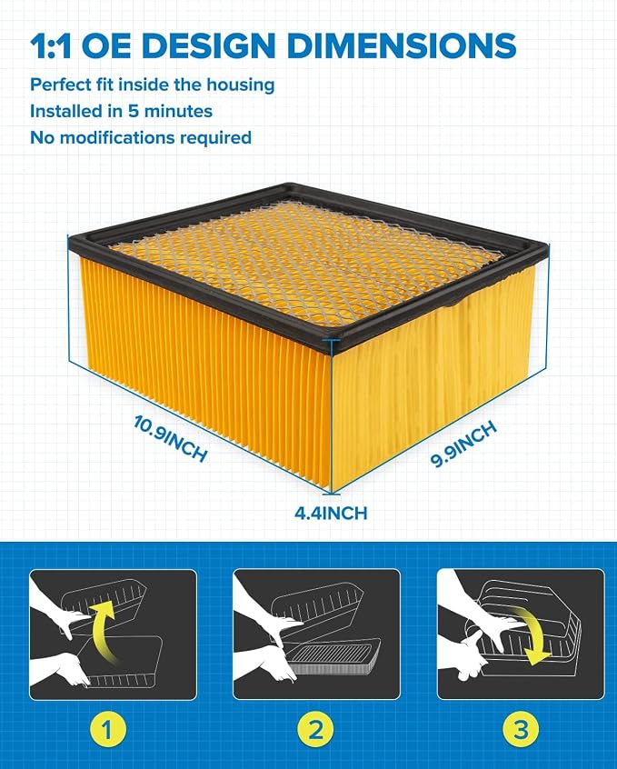 PHILTOP Engine Air Filter, CA10261 Replacement - Image 5
