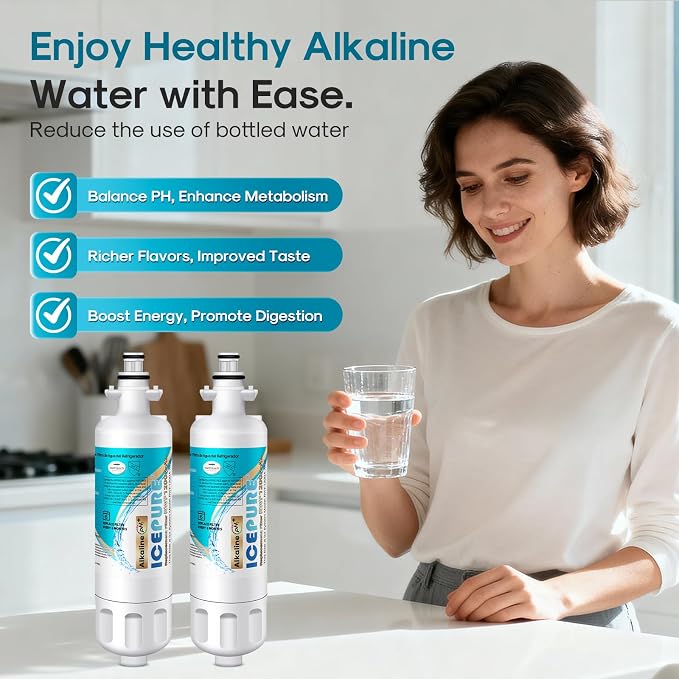 ICEPURE Alkaline ADQ36006101 Refrigerator Water Filter and Air Filter - Image 9