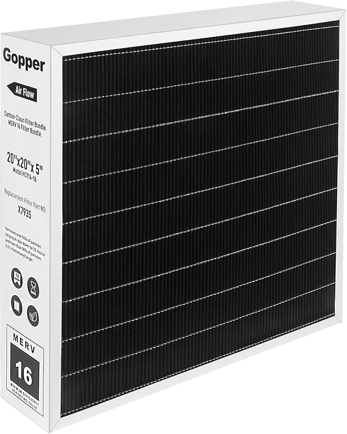 X7935 20x20x5 Air Filter MERV 16, Replacement Media by BreatheDeeperLiveCleaner