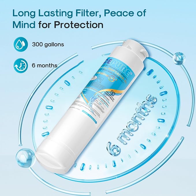 ICEPURE Alkaline RWF5800A-AL Refrigerator Water Filter and Air Filter - Image 7