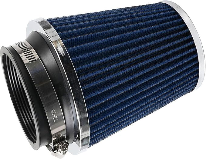 Clamp-On Cold Air Intake Filter, High Performance, Washable Filter, Replacement by MUGERACING
