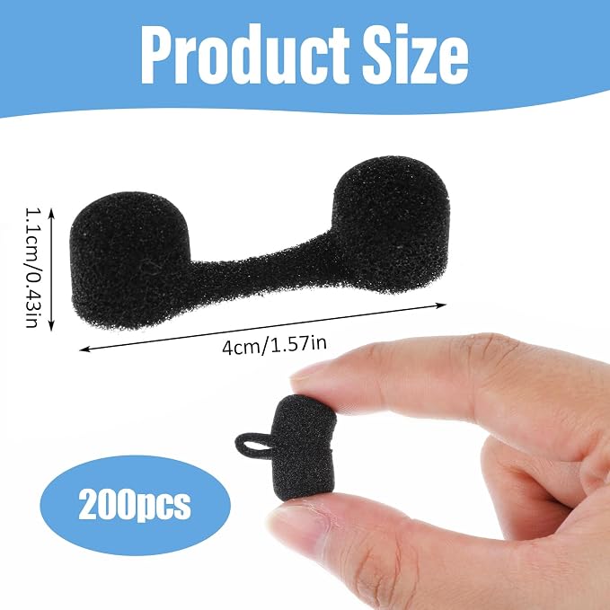 150 Pieces Nose Plug Filter Disposable Nose Dust Filters Bulk Sponge Nostril - Image 2