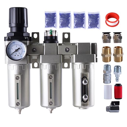 1/2 Inch NPT Industrial Grade Three Stage Air Drying System, Particulate Filter by Unknown