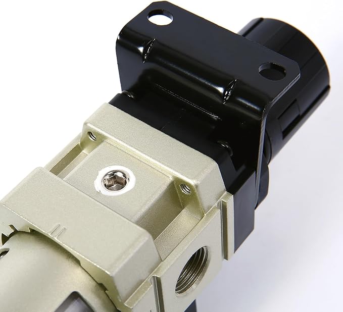 SNS 1/4''NPT Compressed Air Compressor Pressure Filter Regulator Piggyback Combo - Image 6