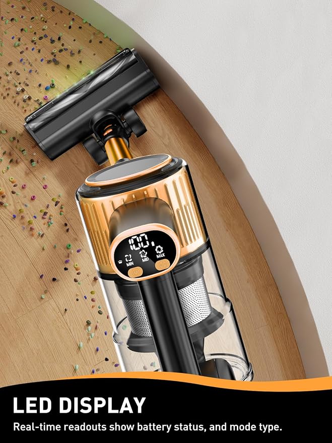 Cordless Vacuum Cleaner, 40Kpa 8 in 1 Powerful Suction Lightweight Stick Vacuum - Image 3