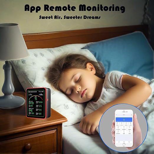 WiFi Smart Air Quality Monitor: 15-in-1 Indoor Air Quality Meter Detects PM - Image 4