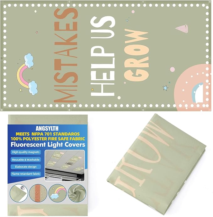 Fluorescent Light Covers -1PCS 4x2 Feet Classroom Covers by ANGSYLTH