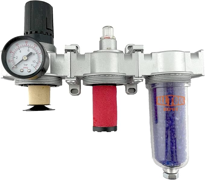 1/2" NPT Mid Flow Filter Regulator Coalescing Desiccant Dryer System - Image 6
