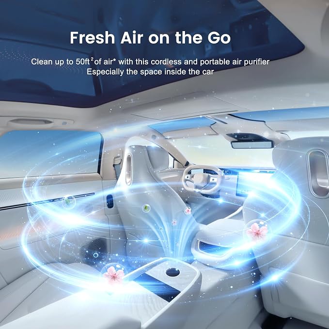 Mini Car Air Purifier-True HEPA Portable Small Air Purifier - Image 4