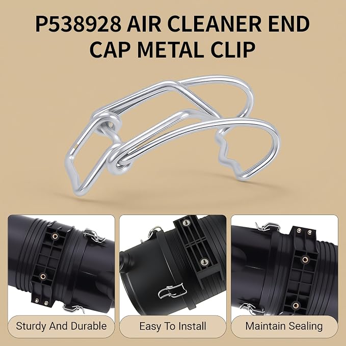 4 Pcs P538928 Air Cleaner End Cap Metal Clip Compatible - Image 3
