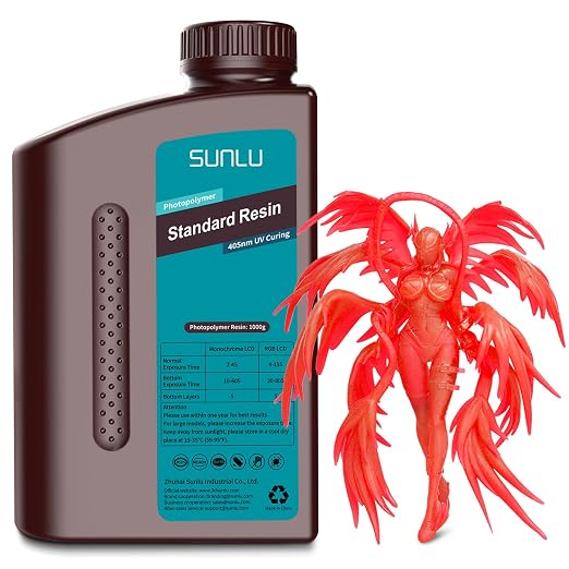 SUNLU 3D Printer Resin 1kg, Fast Curing Standard 3D Resin by SUNLU
