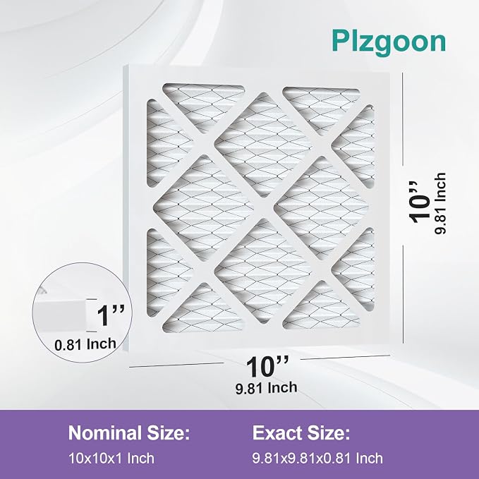 10x10x1 Air Filter MERV 11 MPR 1000 Pleated AC Furnace Filters Replacement - Image 2