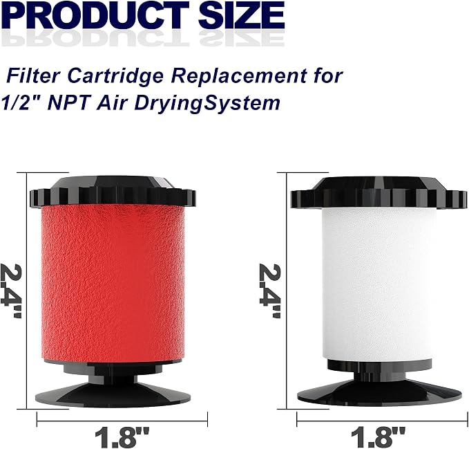 1/2" NPT Air Drying System 0.5 Micron Fiber Filter and 0.01 Micron Coalescing - Image 2
