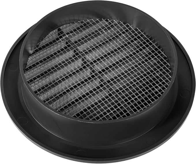 Black 4" Inch Round Ventilation Grille - Image 4