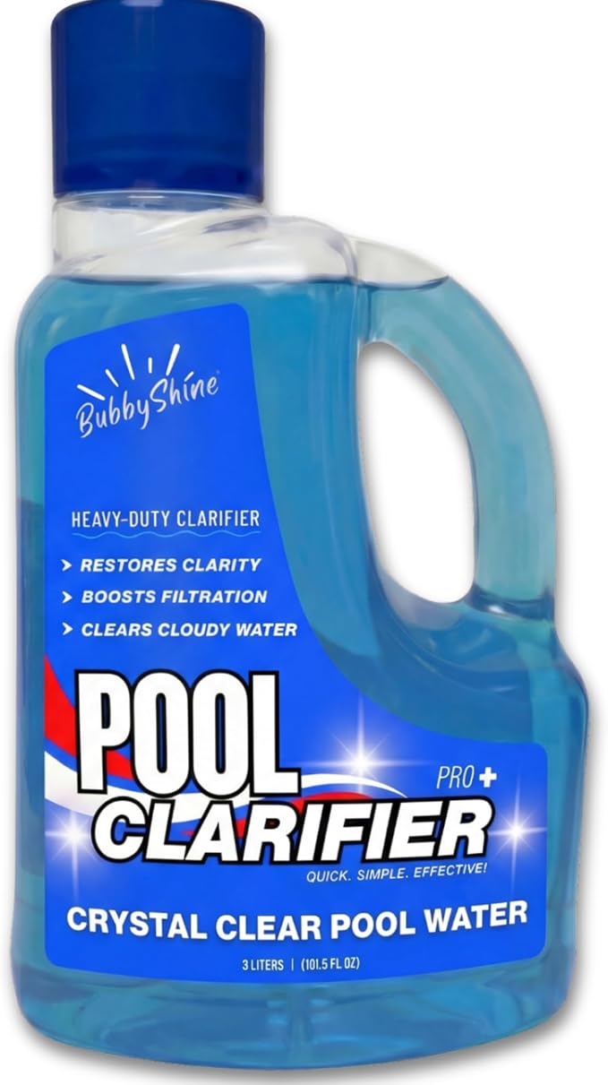 Pool Clarifier - Heavy-Duty Ultra-Concentrated Liquid, Water Clarifier by BubbyShine