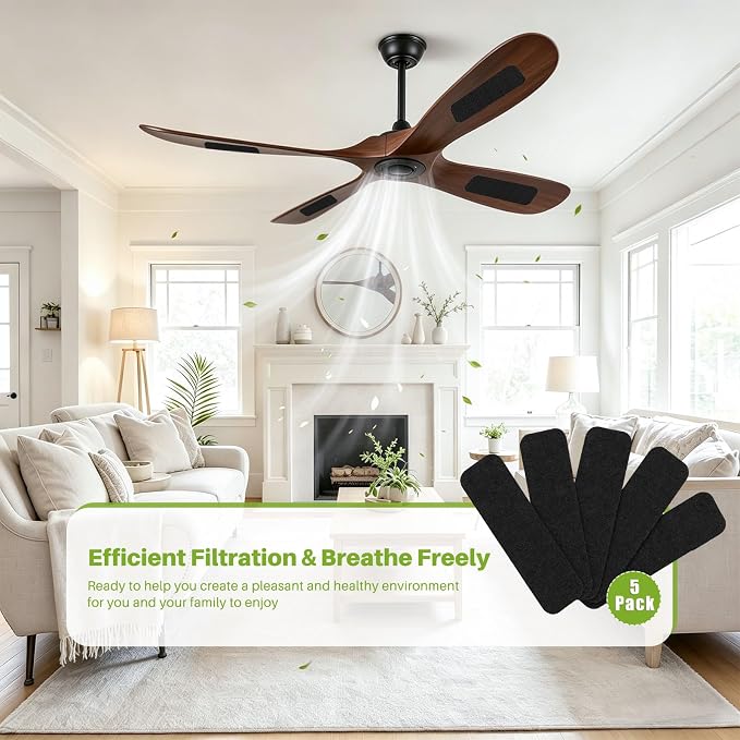 Fanluter 5 Pack Ceiling Fan Filters - Image 2