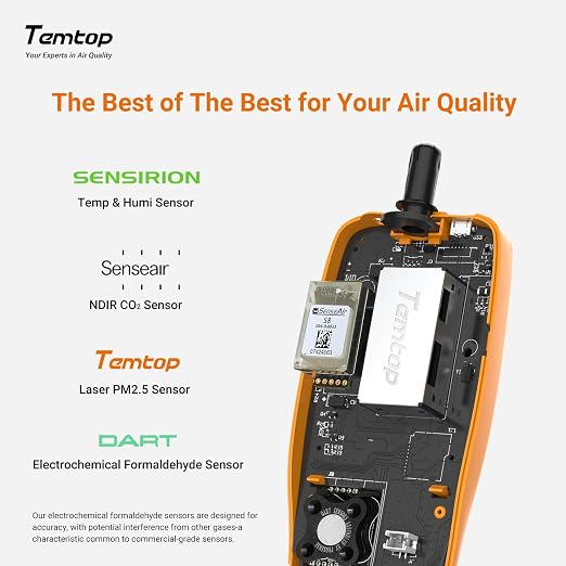 Temtop Air Quality Monitor CO2 Detector Professional Carbon Dioxide PM2.5 PM10 - Image 4