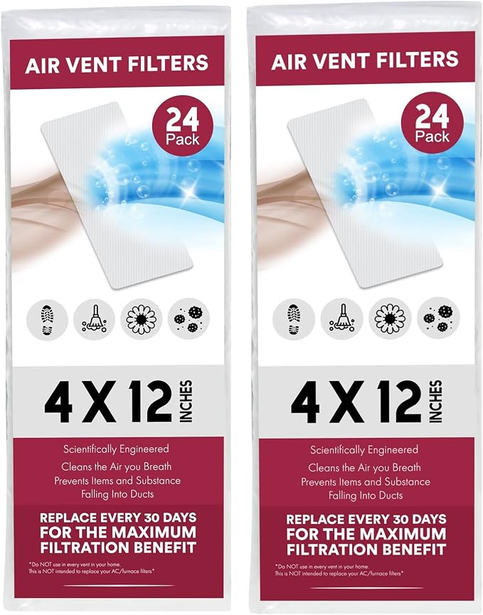NORTHWEST ENTERPRISES Vent Filters, 48 Floor Vent Register Filters by NORTHWESTENTERPRISES