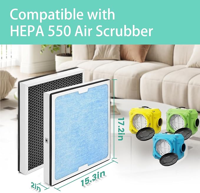 2-in-1 HEPA Activated Carbon Filter Replacement - Image 2