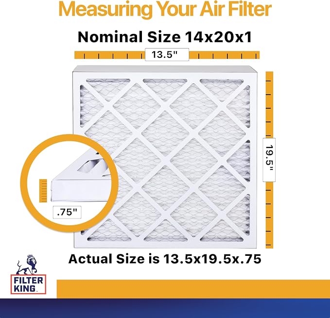 Filter King 14x20x1 Air Filter | 6-PACK | MERV 13 HVAC Pleated A/C Furnace - Image 2