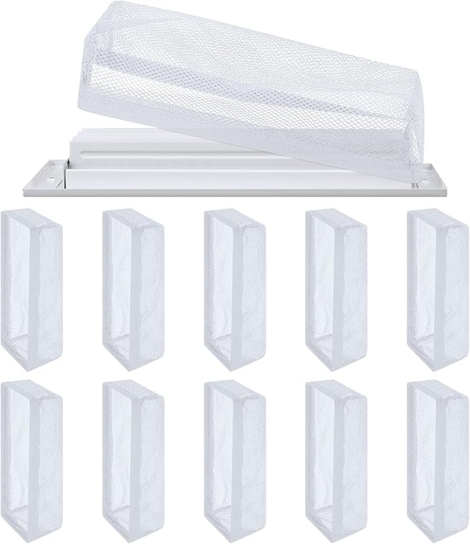 Zonon 12 Pcs 4 x 10 Inch Floor Register Trap Cover Vent Screen by Zonon