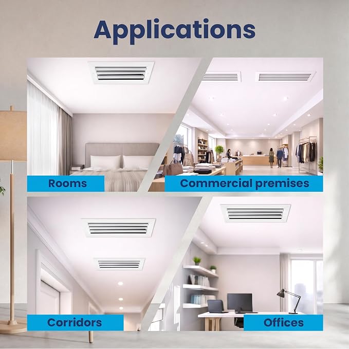 4x10 Aluminum HVAC Wall Register 1-Way Air Vent Cover Ceiling Quiet - Image 5