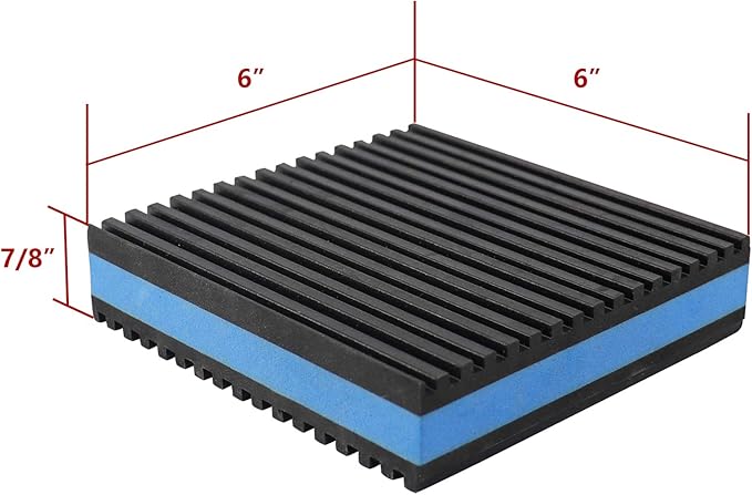 LBG Products Rubber Anti-Vibration Isolator Pads, Heavy Duty Blue EVA Pad - Image 2