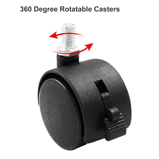4pcs 1.5 Inch Swivel Caster Wheels, Heavy Duty Swivel Stem Casters Wheel - Image 3