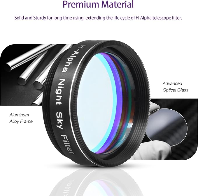 Astromania Telescope Filter, 1.25 Inches Narrowband Hydrogen Alpha Filter - Image 2