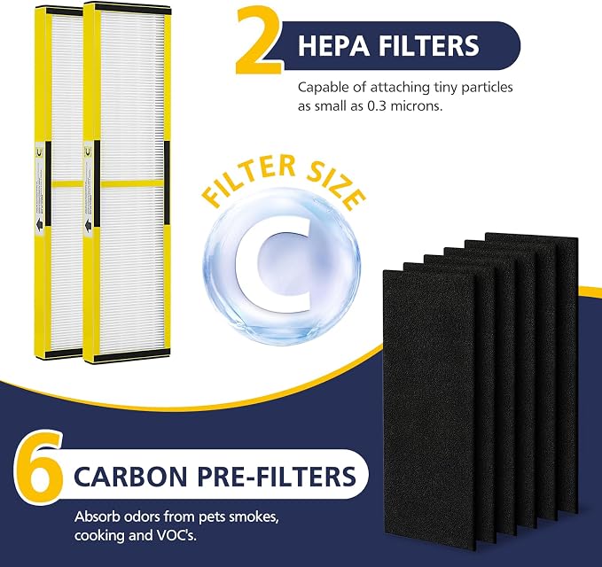 2 Pack FLT5000 HEPA Replacement Filt-er C - Image 7