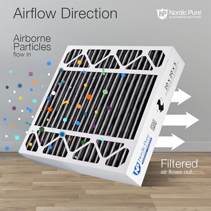 Nordic Pure 20x20x5 Honeywell Replacement Furnace Filters MERV 8 Plus Carbon 1 - Image 8