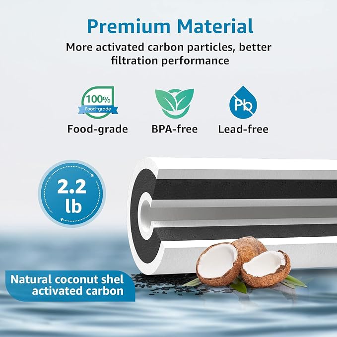 AQUA CREST FXHTC 5 Micron 10" x 4.5" Whole House Water Filter Replacement - Image 5
